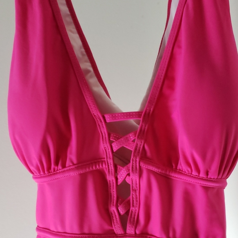 Pink Triangle Swim Wear with Adjustable Straps